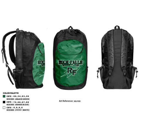 Gear Bag, Rock Falls High School Wrestling, Wrestling, Teamtime, Team time, sublimation, custom sports apparel, team uniforms, spirit wear, spiritwear, sports uniforms, custom shirts, team store, custom team store, fundraiser sports, apparel fundraiser