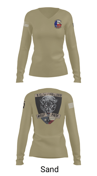 Women's Long Sleeve Vneck Shirt, 449th, Army, Teamtime, Team time, sublimation, custom sports apparel, team uniforms, spirit wear, spiritwear, sports uniforms, custom shirts, team store, custom team store, fundraiser sports, apparel fundraiser