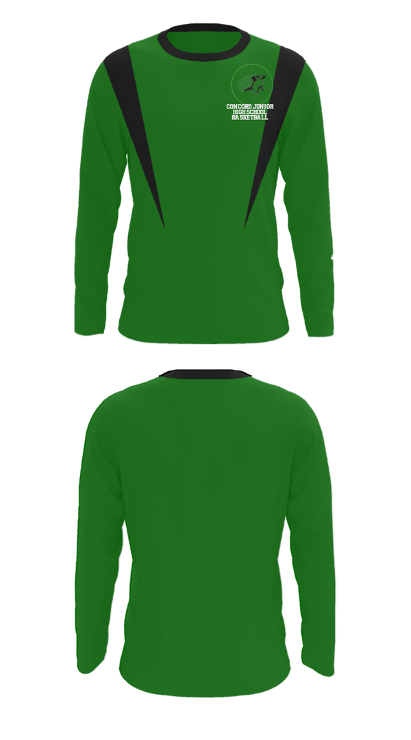 Long Sleeve Performance Shirt, Concord Junior High School Basketball, Men's Basketball, Teamtime, Team time, sublimation, custom sports apparel, team uniforms, spirit wear, spiritwear, sports uniforms, custom shirts, team store, custom team store, fundraiser sports, apparel fundraiser