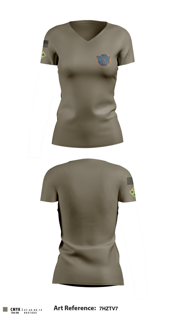 Women's Short Sleeve Vneck Shirt, , Army, Teamtime, Team time, sublimation, custom sports apparel, team uniforms, spirit wear, spiritwear, sports uniforms, custom shirts, team store, custom team store, fundraiser sports, apparel fundraiser