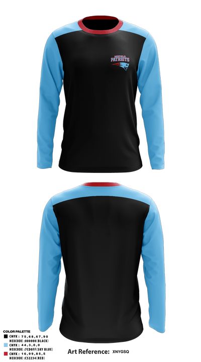 Midfield Patriots 19173133 Long Sleeve Performance Shirt - 1