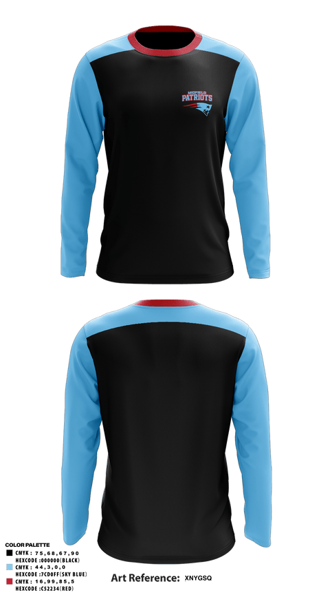Long Sleeve Performance Shirt, Midfield Patriots, Baseball, Teamtime, Team time, sublimation, custom sports apparel, team uniforms, spirit wear, spiritwear, sports uniforms, custom shirts, team store, custom team store, fundraiser sports, apparel fundraiser