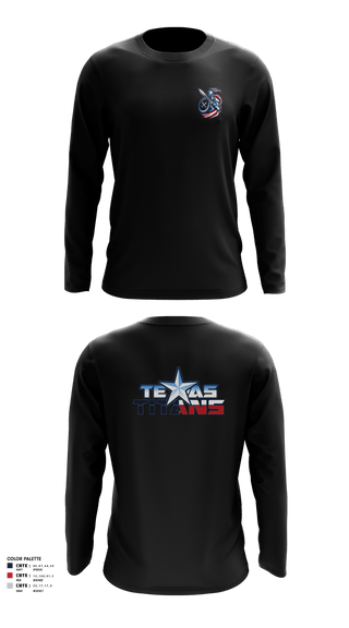 Long Sleeve Performance Shirt, Texas Titans Youth Football, Football, Teamtime, Team time, sublimation, custom sports apparel, team uniforms, spirit wear, spiritwear, sports uniforms, custom shirts, team store, custom team store, fundraiser sports, apparel fundraiser