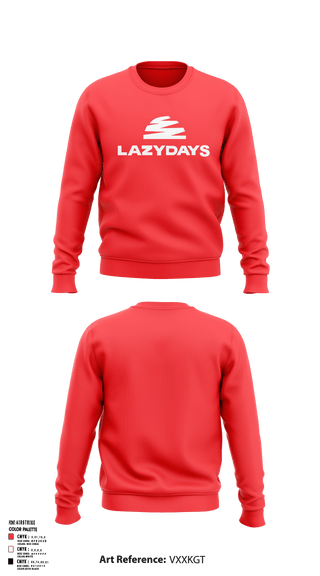 Crew Neck Sweatshirt, Lazy DaysLazy Days, , Teamtime, Team time, sublimation, custom sports apparel, team uniforms, spirit wear, spiritwear, sports uniforms, custom shirts, team store, custom team store, fundraiser sports, apparel fundraiser