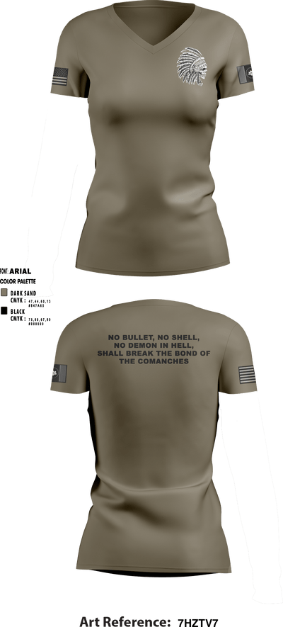 113th MP Company 24456487 Women's Short Sleeve V-neck Shirt - 1