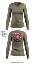 CLR-3 64483904 Women's Long Sleeve V-neck Shirt - 1