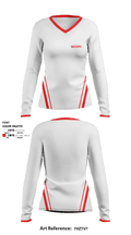 WESAMI 58853608 Women's Long Sleeve V-neck Shirt - 1