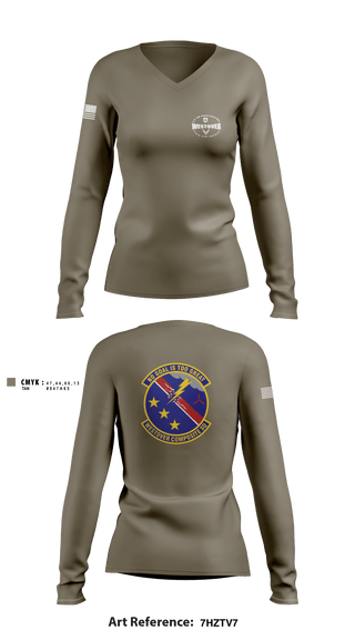 Women's Long Sleeve Vneck Shirt, , Air Force, Teamtime, Team time, sublimation, custom sports apparel, team uniforms, spirit wear, spiritwear, sports uniforms, custom shirts, team store, custom team store, fundraiser sports, apparel fundraiser