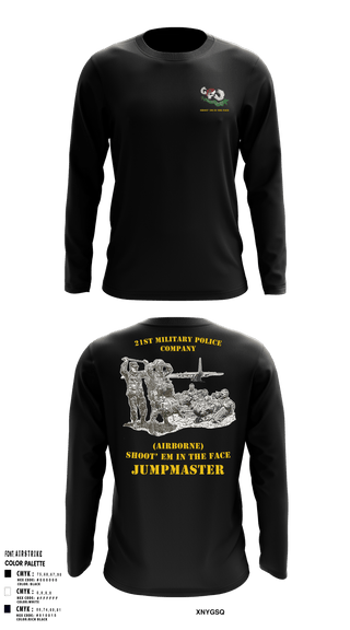Long Sleeve Performance Shirt, 21ST MILITARY POLICE COMPANY (AIRBORNE), Army, Teamtime, Team time, sublimation, custom sports apparel, team uniforms, spirit wear, spiritwear, sports uniforms, custom shirts, team store, custom team store, fundraiser sports, apparel fundraiser