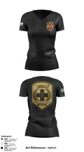 Det. 2 C. CO. 1-171st GSAB Medevac 89905871 Women's Short Sleeve V-neck Shirt - 3