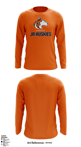Long Sleeve Performance Shirt, Jr Huskies Basketball, Men's Basketball, Teamtime, Team time, sublimation, custom sports apparel, team uniforms, spirit wear, spiritwear, sports uniforms, custom shirts, team store, custom team store, fundraiser sports, apparel fundraiser
