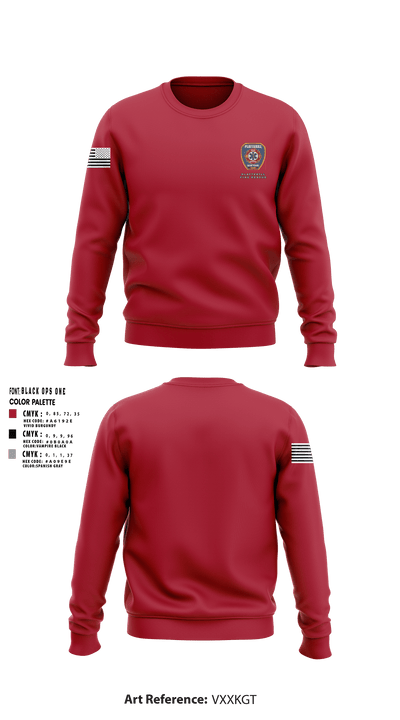 PLATTEKILL FIRE RESCUE 89724277 Crew Neck Sweatshirt - 1