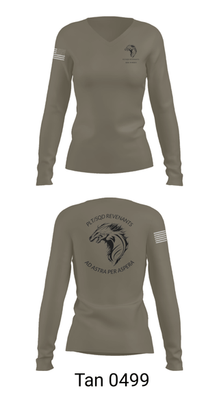 Women's Long Sleeve Vneck Shirt, , Army, Teamtime, Team time, sublimation, custom sports apparel, team uniforms, spirit wear, spiritwear, sports uniforms, custom shirts, team store, custom team store, fundraiser sports, apparel fundraiser