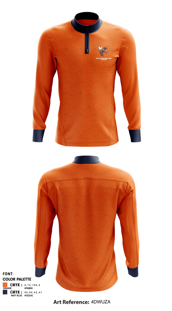 Quarter Zip Jacket, Orange County High School Lacrosse, Men's Lacrosse, Teamtime, Team time, sublimation, custom sports apparel, team uniforms, spirit wear, spiritwear, sports uniforms, custom shirts, team store, custom team store, fundraiser sports, apparel fundraiser
