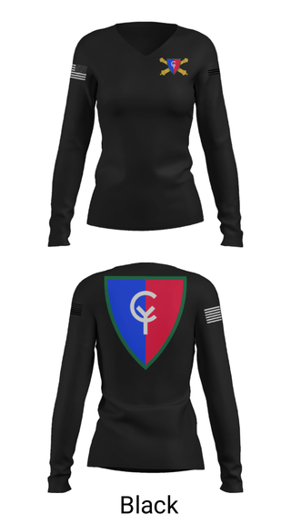 Women's Long Sleeve Vneck Shirt, , National Guard, Teamtime, Team time, sublimation, custom sports apparel, team uniforms, spirit wear, spiritwear, sports uniforms, custom shirts, team store, custom team store, fundraiser sports, apparel fundraiser