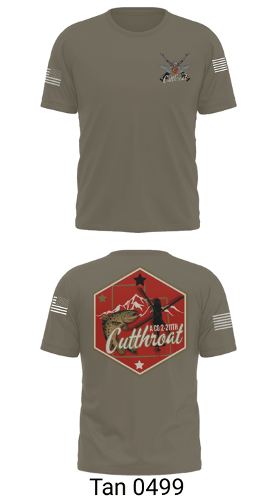 A Co. 2-211th GSAB 21328090 Short Sleeve Performance Shirt - 35