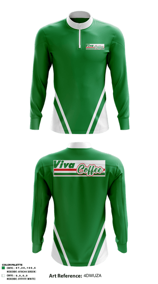Quarter Zip Jacket, Viva coffee, , Teamtime, Team time, sublimation, custom sports apparel, team uniforms, spirit wear, spiritwear, sports uniforms, custom shirts, team store, custom team store, fundraiser sports, apparel fundraiser