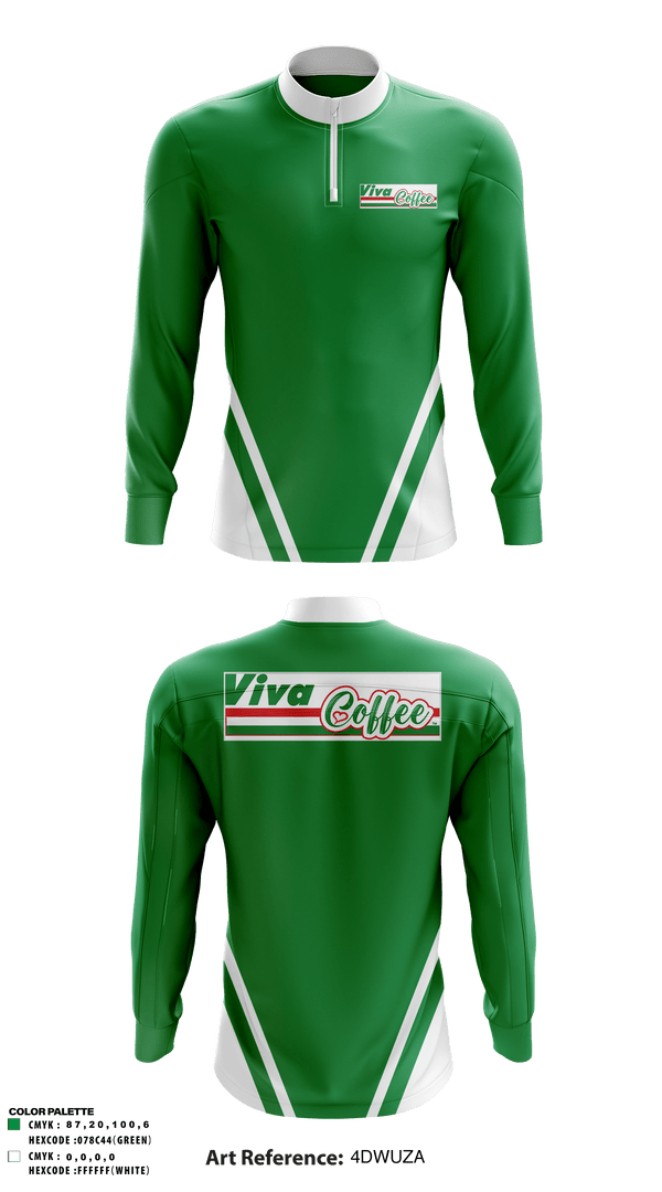Quarter Zip Jacket, Viva coffee, , Teamtime, Team time, sublimation, custom sports apparel, team uniforms, spirit wear, spiritwear, sports uniforms, custom shirts, team store, custom team store, fundraiser sports, apparel fundraiser