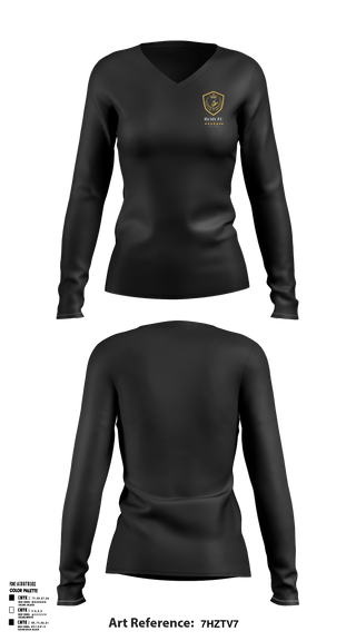 Women's Long Sleeve Vneck Shirt, Remy Fc, , Teamtime, Team time, sublimation, custom sports apparel, team uniforms, spirit wear, spiritwear, sports uniforms, custom shirts, team store, custom team store, fundraiser sports, apparel fundraiser
