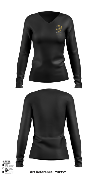 Remy Fc 30097676 Women's Long Sleeve V-neck Shirt - 1