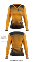 West Liberty Force Softball 67175952 Women's Long Sleeve V-neck Shirt - 1