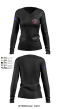 Caddo Mills Police 23864707 Women's Long Sleeve V-neck Shirt - 1