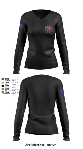 Women's Long Sleeve Vneck Shirt, , Police, Teamtime, Team time, sublimation, custom sports apparel, team uniforms, spirit wear, spiritwear, sports uniforms, custom shirts, team store, custom team store, fundraiser sports, apparel fundraiser