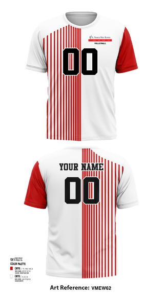 Short Sleeve Performance Shirt, St Francis High School Volleyball, Men's Volleyball, Teamtime, Team time, sublimation, custom sports apparel, team uniforms, spirit wear, spiritwear, sports uniforms, custom shirts, team store, custom team store, fundraiser sports, apparel fundraiser