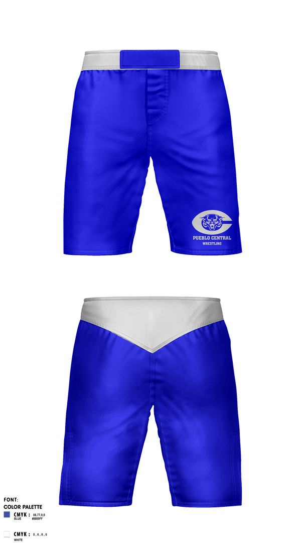 Fight Shorts, Pueblo Central High School Wrestling, Wrestling, Teamtime, Team time, sublimation, custom sports apparel, team uniforms, spirit wear, spiritwear, sports uniforms, custom shirts, team store, custom team store, fundraiser sports, apparel fundraiser