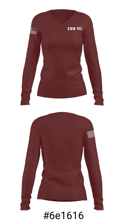 138 TC 37109423 Women's Long Sleeve V-neck Shirt - 37