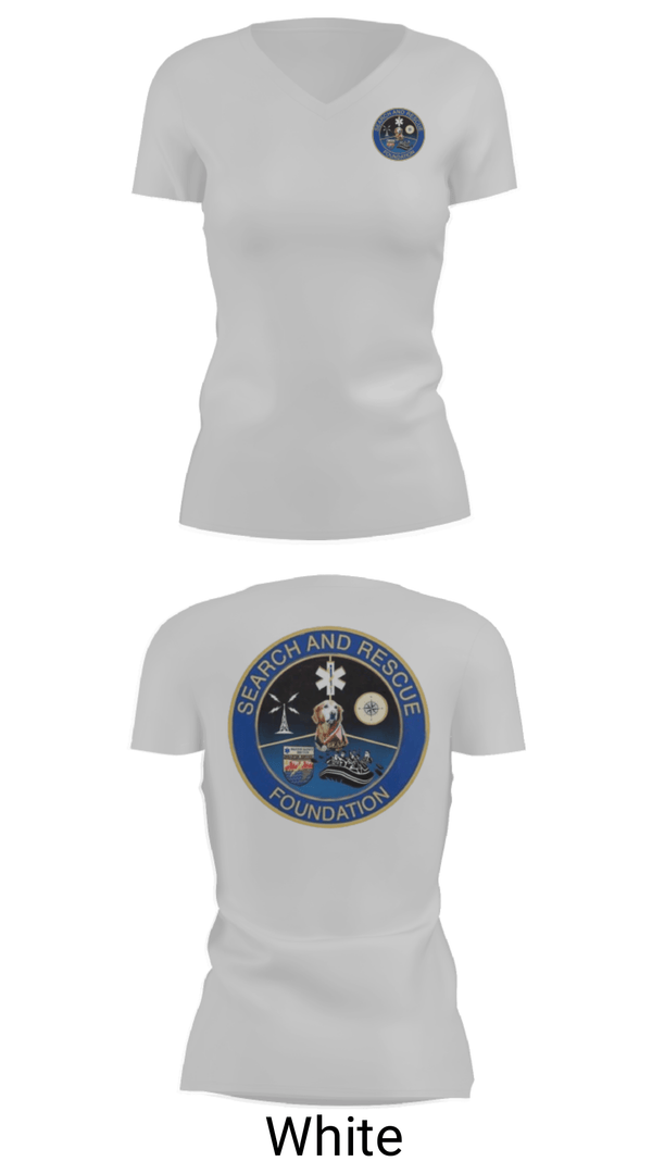 Women's Short Sleeve Vneck Shirt, Search & Rescue Foundation, , Teamtime, Team time, sublimation, custom sports apparel, team uniforms, spirit wear, spiritwear, sports uniforms, custom shirts, team store, custom team store, fundraiser sports, apparel fundraiser