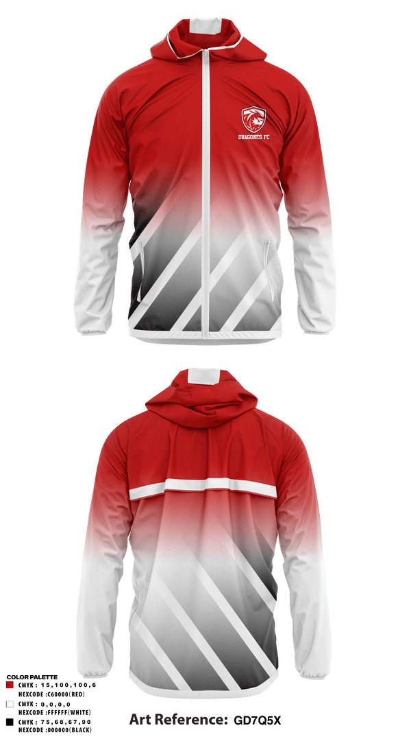 Windbreaker, Dragones FC, Men's Soccer, Teamtime, Team time, sublimation, custom sports apparel, team uniforms, spirit wear, spiritwear, sports uniforms, custom shirts, team store, custom team store, fundraiser sports, apparel fundraiser