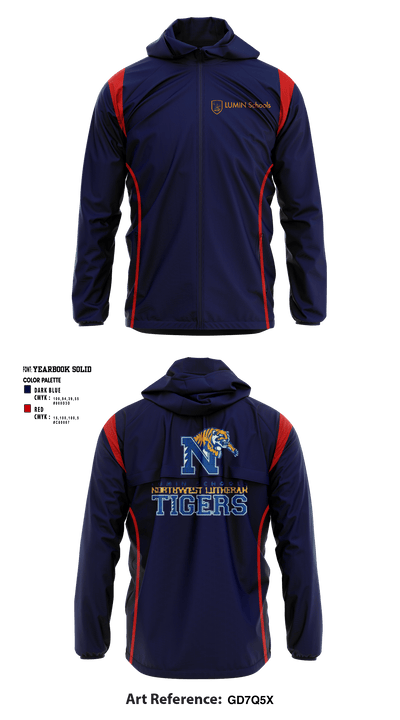 Northwest Lutheran School 18770561 Windbreaker - 1