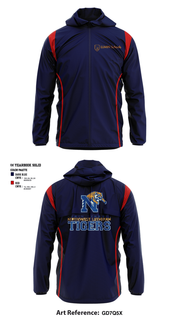 Windbreaker, Northwest Lutheran School, Spirit Store, Teamtime, Team time, sublimation, custom sports apparel, team uniforms, spirit wear, spiritwear, sports uniforms, custom shirts, team store, custom team store, fundraiser sports, apparel fundraiser