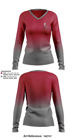 Women's Long Sleeve Vneck Shirt, Friends University Tennis, Tennis, Teamtime, Team time, sublimation, custom sports apparel, team uniforms, spirit wear, spiritwear, sports uniforms, custom shirts, team store, custom team store, fundraiser sports, apparel fundraiser