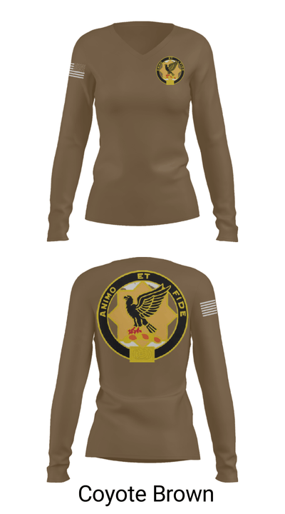 1st Squadron, 1st Cavalry Regiment 7988197 Women's Long Sleeve V-neck Shirt - 38