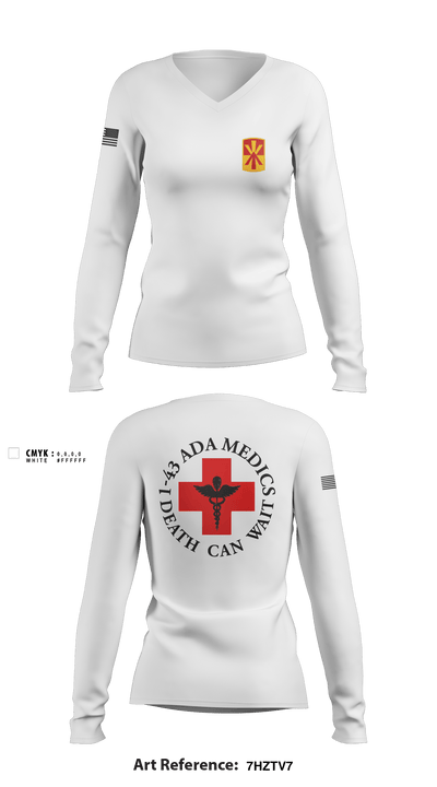 Medics, 1-43 ADA 28999239 Women's Long Sleeve V-neck Shirt - 5