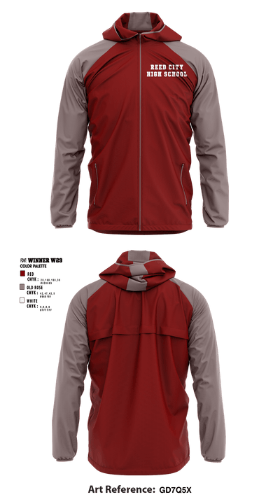 Reed City High School 86806155 Windbreaker - 1