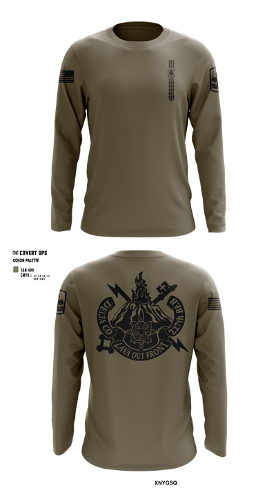 Company D (MI) 227 BEB, HIARNG 54401127 Long Sleeve Performance Shirt - 10