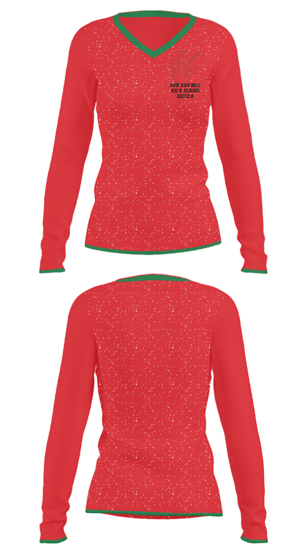 Women's Long Sleeve Vneck Shirt, Southbridge High School Soccer, Men's Soccer, Teamtime, Team time, sublimation, custom sports apparel, team uniforms, spirit wear, spiritwear, sports uniforms, custom shirts, team store, custom team store, fundraiser sports, apparel fundraiser