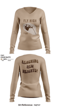 McKayla Wymer PowerNIL 479669423 Women's Long Sleeve V-neck Shirt - 3