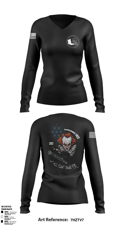 Mobile unit 2 64041633 Women's Long Sleeve V-neck Shirt - 49