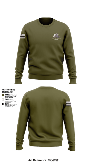 Crew Neck Sweatshirt, 121st. AVN. company 1st. AVN., , Teamtime, Team time, sublimation, custom sports apparel, team uniforms, spirit wear, spiritwear, sports uniforms, custom shirts, team store, custom team store, fundraiser sports, apparel fundraiser