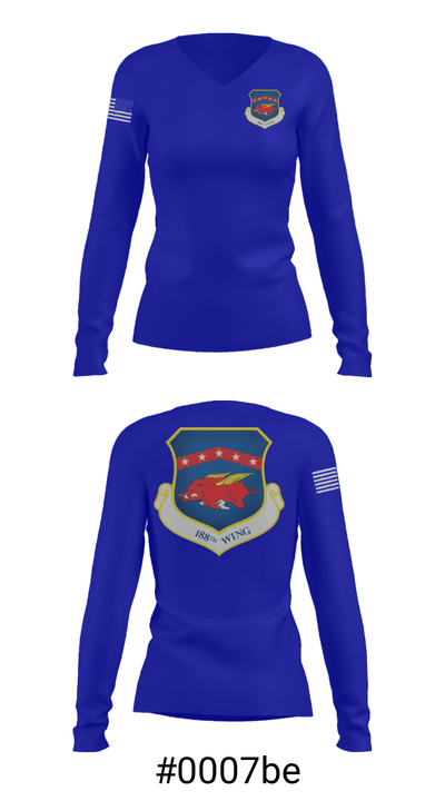 188th wing air national guard 12455702 Women's Long Sleeve V-neck Shirt - 37
