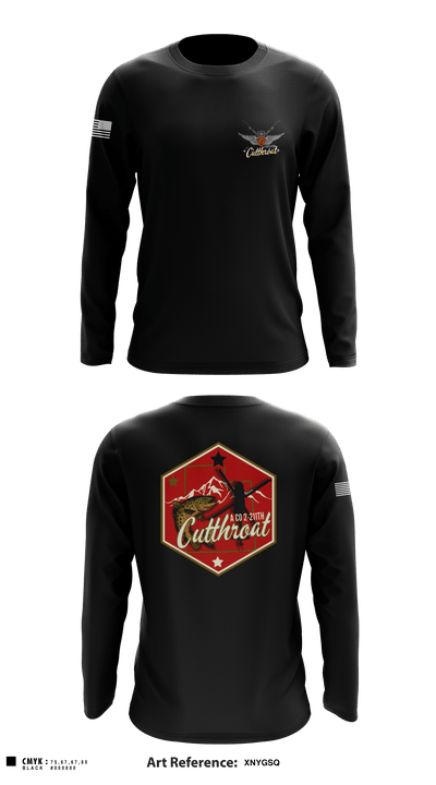 A Co. 2-211th GSAB 21328090 Long Sleeve Performance Shirt - 1
