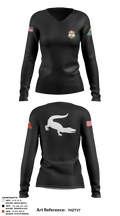 4-6 IN 39733287 Women's Long Sleeve V-neck Shirt - 2