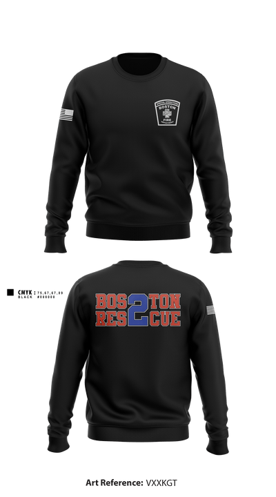 Boston Fire Department 86583184 Crew Neck Sweatshirt - 1