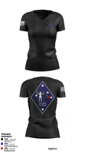 BLT 2d Battalion, 1st Marines, Weapons Co, CAAT Blue 79953351 Women's Short Sleeve V-neck Shirt - 5