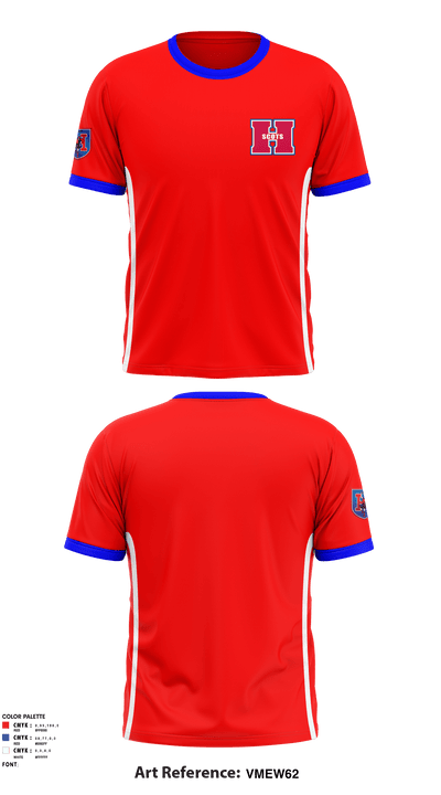 Highlands High School Football 28187796 Short Sleeve Performance Shirt - 1