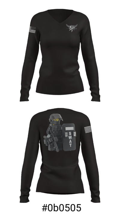 SWAT 47192755 Women's Long Sleeve V-neck Shirt - 37